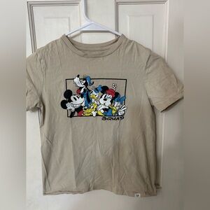 GAP Kids Tan T-Shirt with Cartoon Characters